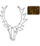 Głowa jelenia drut 50 LED Baterie