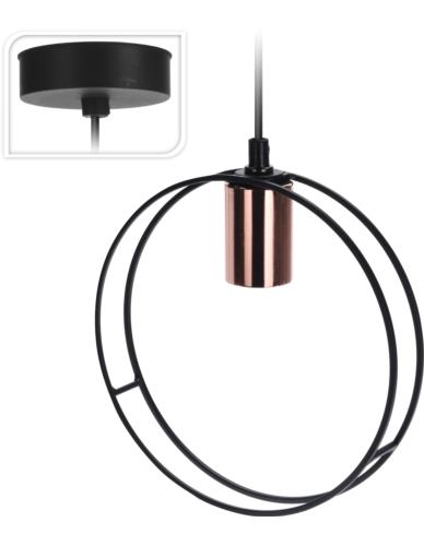 Lampa Sufitowa Metal Koło D22cm