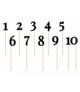 Numery papierowe na piku czarne