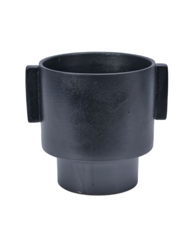 Osłonka metalowa czarna cylinder z uszami h22,5
