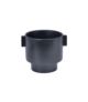Osłonka ceramiczna czarna cylinder z uszami h14,5