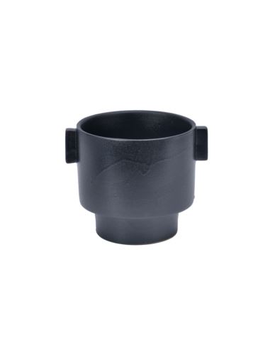 Osłonka ceramiczna czarna cylinder z uszami h14,5