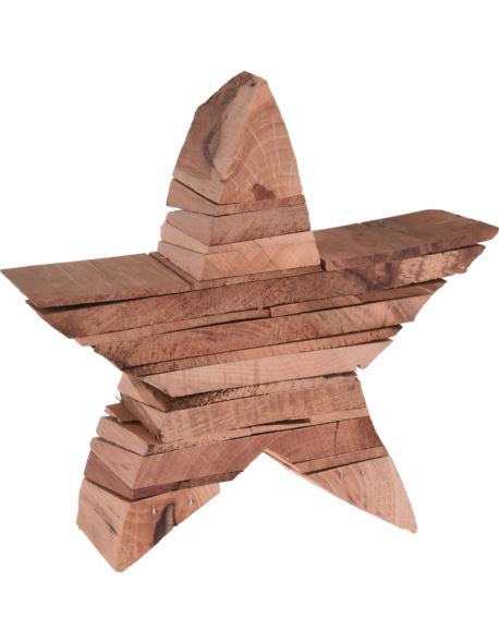 Gwiazda drewniana stojąca H20 x 5,5 cm