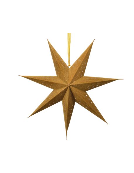 Gwiazda papierowa złota z połyskiem D60cm