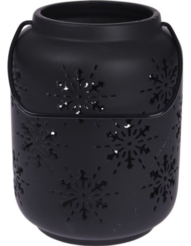 Lampion ceramiczny 18 cm czarny