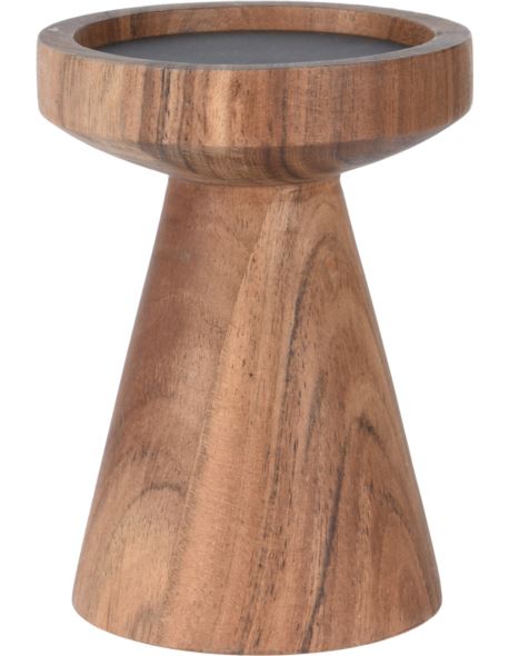 Świecznik kolumnowy Drewno Akacja H13,5cm