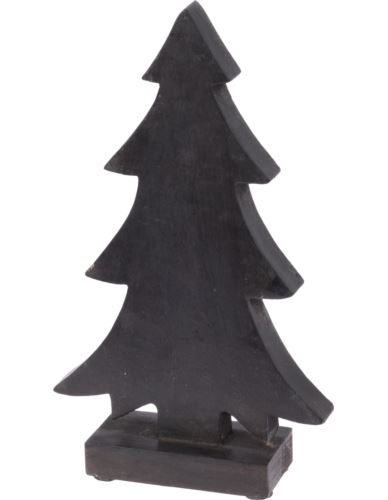 Choinka drewniana stojąca czarna H32cm