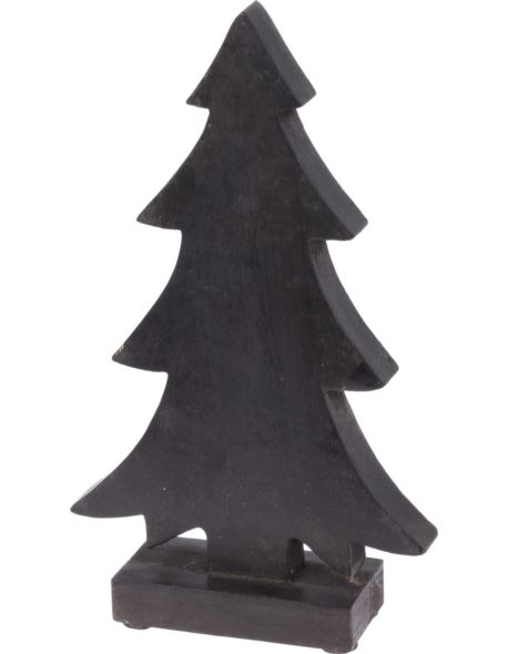 Choinka drewniana stojąca czarna H32cm