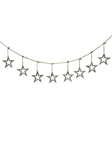 Girlanda metalowych gwiazd dł.100 cm