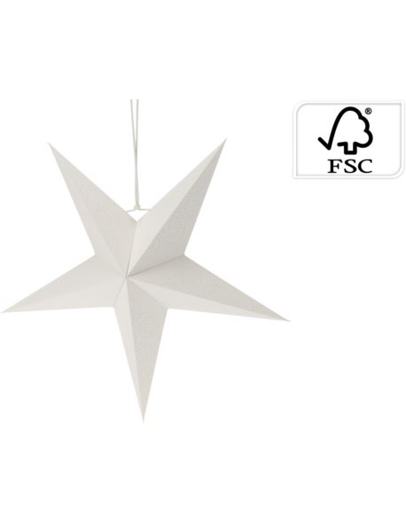 Gwiazda papierowa Biała D45cm