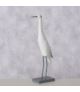 Ptak metalowy biały H55 cm