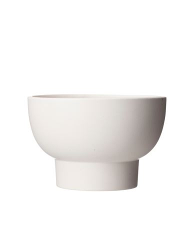 Doniczki ceramiczne misy białe niskie 2 szt.