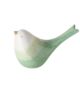 Ptaszek ceramiczny biało-zielony