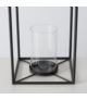 Lampion klatka ze szklanym wkładem H45cm