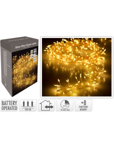 Łańcuch 100 LED Gałąź Baterie