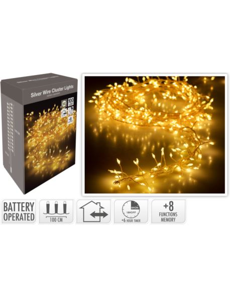 Łańcuch 100 LED Gałąź Baterie