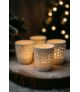 Lampionik porcelanowy ażur 8 cm