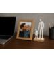 Statuetka Mężczyzna z dzieckiem biała H24cm