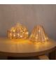 Lampion Szklany Miedziany LED