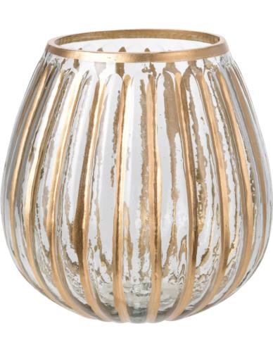 Lampionik szklany Złoty Rant 13 cm