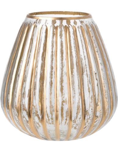 Lampionik szklany Złoty Rant 18 cm