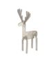Renifer metalowy kanciasty srebrny H30 cm