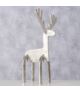 Renifer metalowy kanciasty srebrny H30 cm