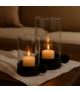 Świecznik Tealight ze szklanym cylindrem H20cm