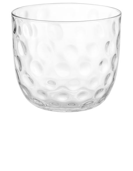 Wazon szklany Okragły wypustki H19cm