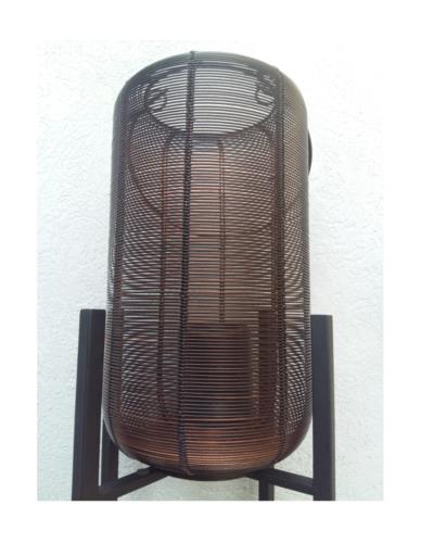 Lampion druciany Czarny- Miedź H32 cm M